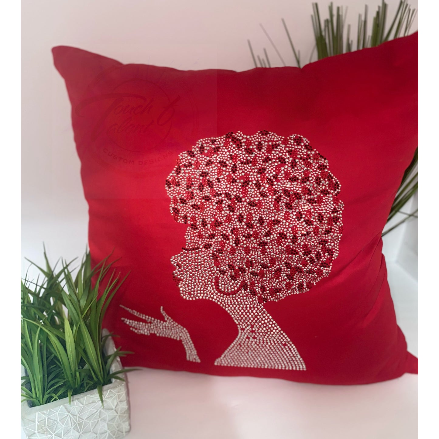 Rhinestone Queen throw pillow