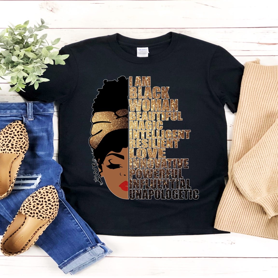 I am Black t-shirt