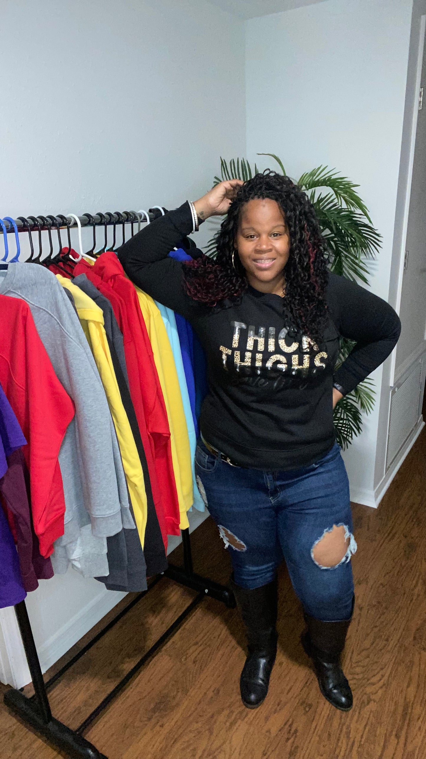 Thick Thighs sweatshirt....